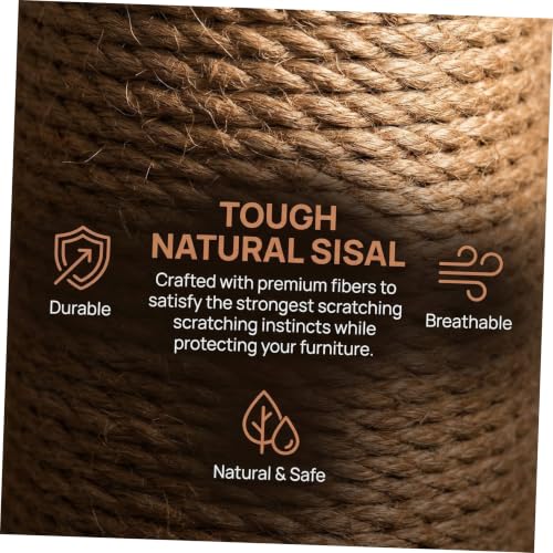 Kit de sisal de rascador para gatos domésticos con 4 piezas de repuesto ULTECHNOVO 4