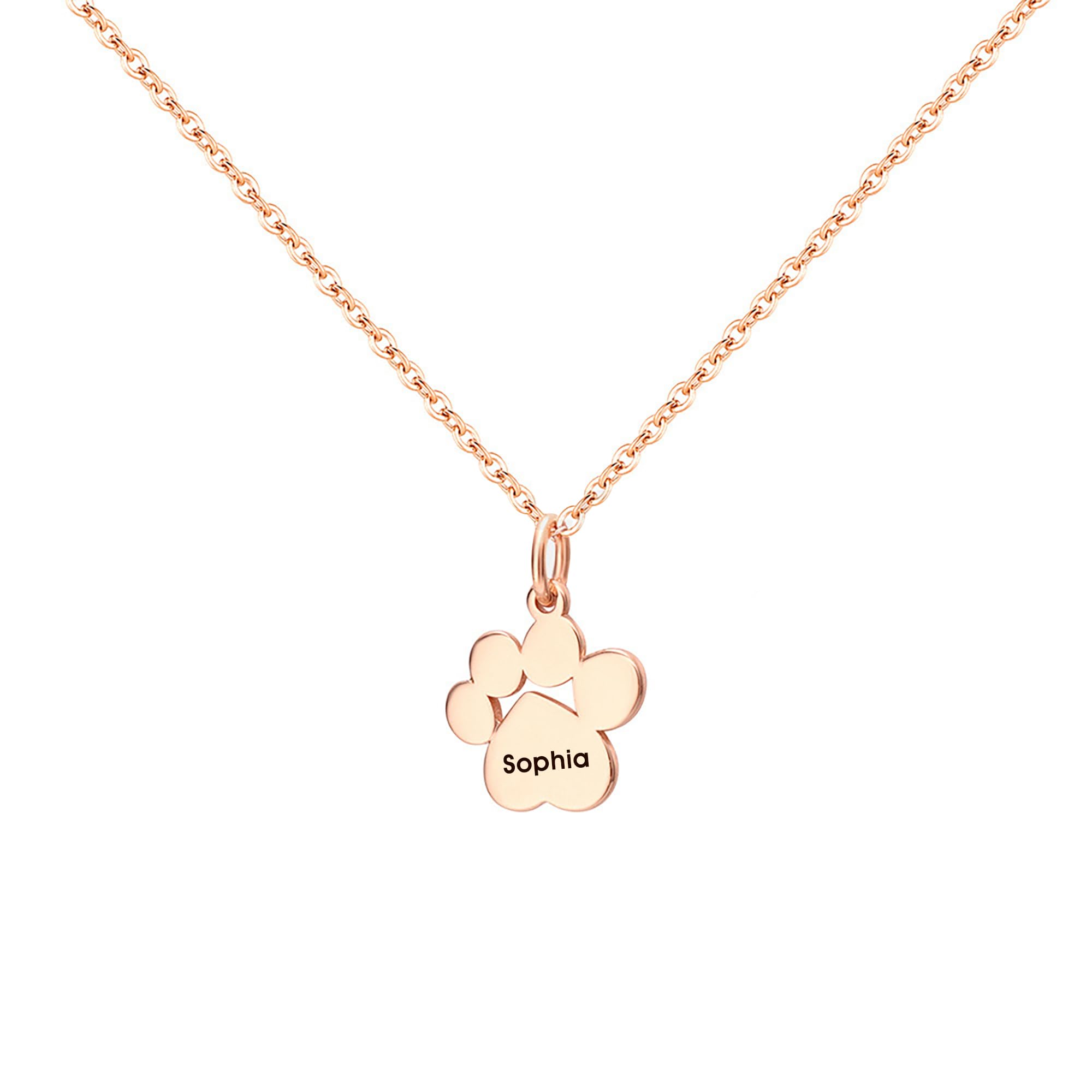 Svyqwmz Personalizado grabado nombre collar personalizado perro pata colgante collar con nombre mascota joyería conmemorativa para mujeres hombres