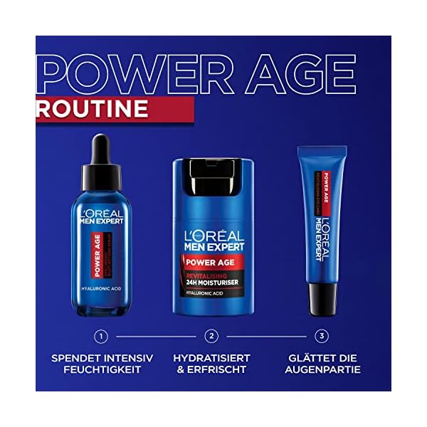 L'Oréal Men Expert Gesichtspflege gegen Falten, Anti-Aging Feuchtigkeitscreme für Männer, Creme mit Hyaluronsäure… – Bild 6
