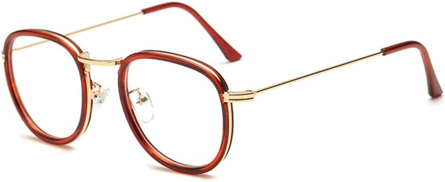新しいメガネフレーム トレンディフレーム 同じファッションメガネフレーム フラットミラーの韓国語バージョン Color ブランド買うならブランドオフ Brown