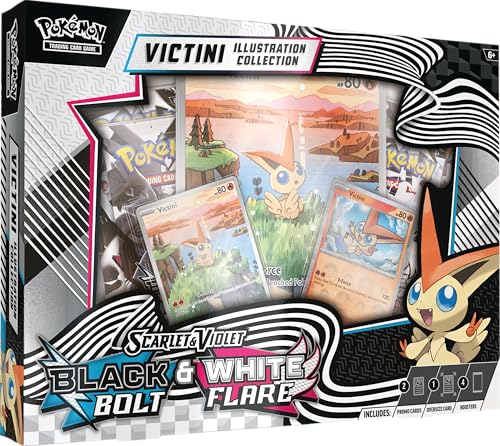 Pokémon TCG Unova Victini Illustration Collection 1 Full-Art Foil Promo-Karte 4 Booster Packs & 1 Oversize Illustration Rare-Style Foil Promo Card