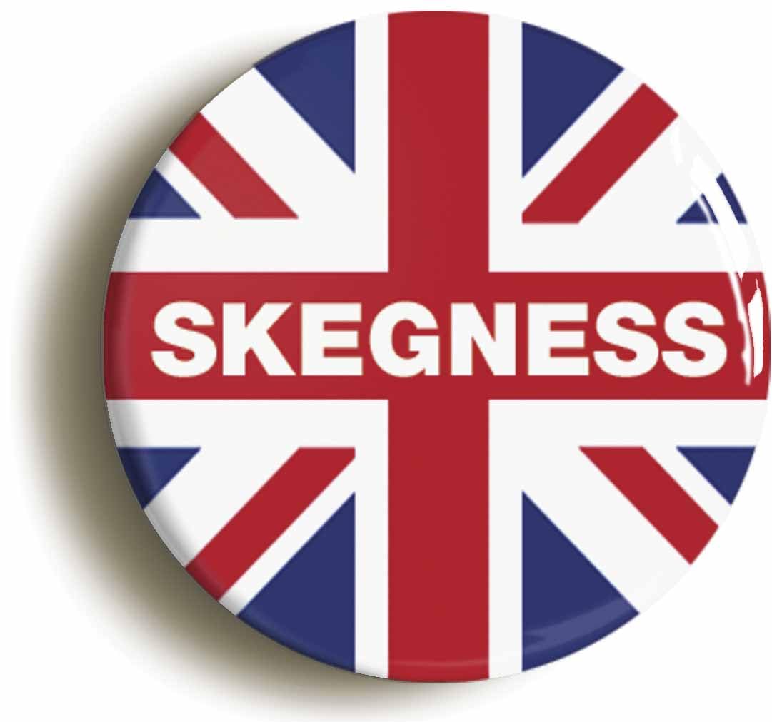 Skegness Union Jack Fridge Magnet (Circular 2inch / 50mm Diameter)
