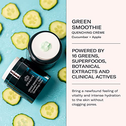 Odacite Hydrating Face Moisturizer - Green Smoothie Quenching Creme, Face Cream - Moisture Locking Face Cream Is Lightweight & Non-Greasy - Cucumber & Apple For Visibly Plump, Soothed & Hydrated Skin #TOP1