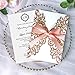 ponatia 25PCS 5.12 x 7.1 '' Rose Gold Glitter Laser Cut Wedding Invitations Cards with Envelopes for 5x7 Invitation Cards Wedding Baby Bridal Shower Engagement Sweet 16 Birthday Invite