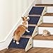 Dog Ramps for Stairs, Wooden Pet Ramp Stairs for Small Medium Dogs, Non-Slip Dog Pet Steps for Any Staircase, Stair Ramp for Injured Dogs with Anti-Slip Strip, 4 Pack