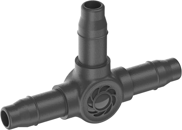 Gardena System Micro-Drip trójnik 4,6 mm (3/16 cala): Akcesoria do odgałęziania rur rozprowadzających i kroplujących, do instalacji bez zagięć, z techniką połączeniową Easy & Flexible (13211-20)
