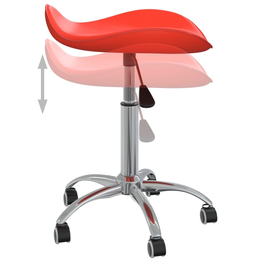 Sgabello a rotelle da parrucchiere, in ecopelle, regolabile in altezza, girevole, con ruote, per saloni di bellezza, parrucchieri professionali
