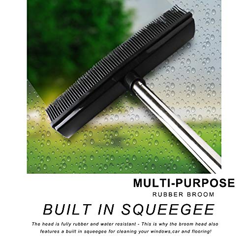 Pet Hair Rubber Broom Floor Brush For Carpet Dog Hair Remover With Built In Squeegee Silicone Broom Suitable For All Surface #TOP3