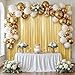 gogoparti 10x10FT Gold Sequin Backdrop Curtain - 2 Panels of 5x10FT Wrinkle-Free Glitter Drapes for Photography, Birthdays, Weddings & Graduations