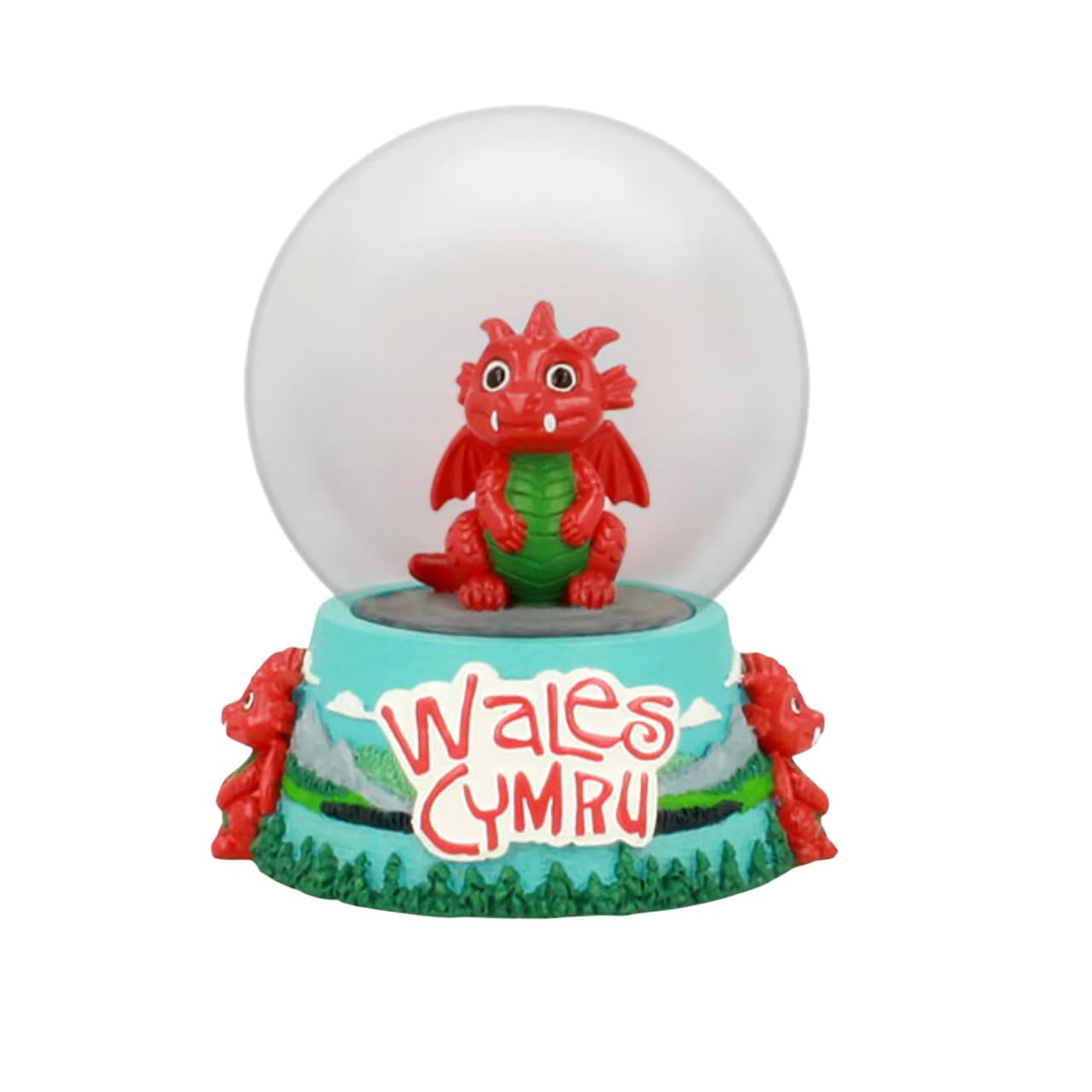 Elgate Boys Red Cute Wales Dragon Snowglobe Decorative Ornament Novelty Home Decor For Children Girls Gift For Christmas Birthday