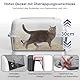 Vailge Edelstahl Katzenklo, 60 * 40 * 30CM, 28L große Kapazität, Katzentoilette mit halbgeschlossenem Deckel, doppellagiger Streumatte und Katzenstreuschaufel, 2er Pack