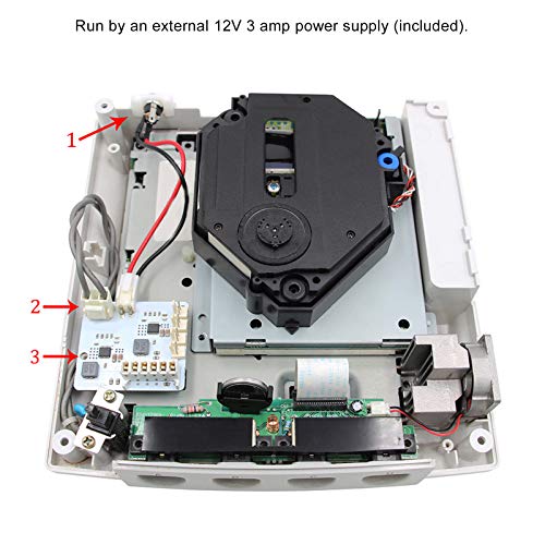 Image of Power Supply Replacement Kit Decreasing The Heat Inside Your Product 12V Power Supply Replacement Kit, for Sega Dreamcast Game Machine | Reduces Heat and Frees Space, 12v Adapter with International Plugs, Retains Original Power Button, Supports GDEMU & USB-GDRom