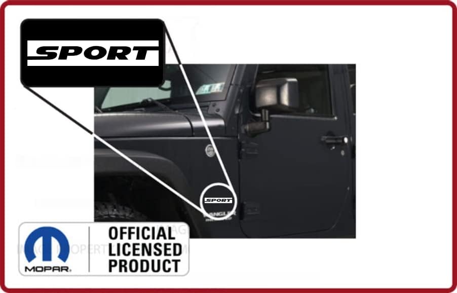 Miniatura 4 de Decal Mods Fender Sport - Logotipo lateral pequeño para Jeep Wrangler JK (2007-2018) (juego de 2) plateado metálico CMS  SJ5K5