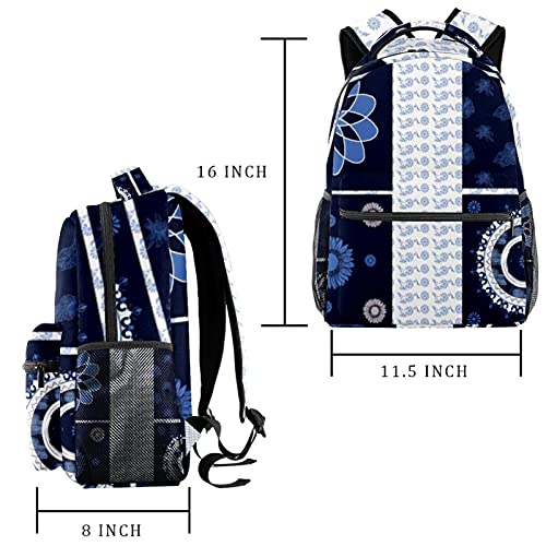 Sac à dos pour garçons et filles multicolore à motif géométrique