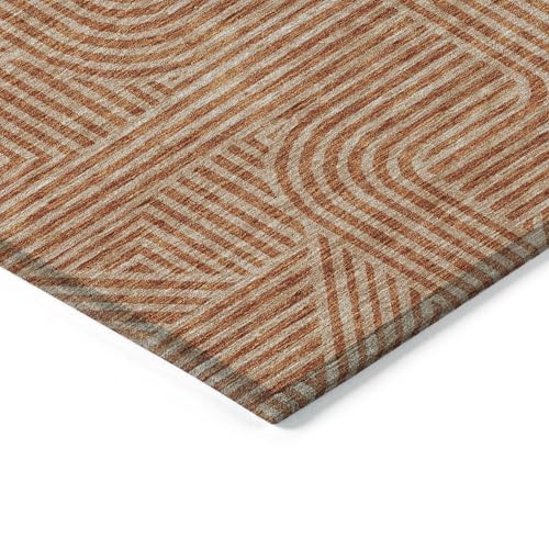 Tapete decorativo rectangular 3' x 5' naranja miniatura 5
