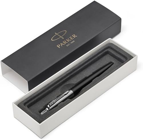 Vista 7 de PARKER 1953347 Bolígrafo Jotter, Blue Ct, punta media, a base de aceite, caja de regalo Premium Line Gray Pinstripe
