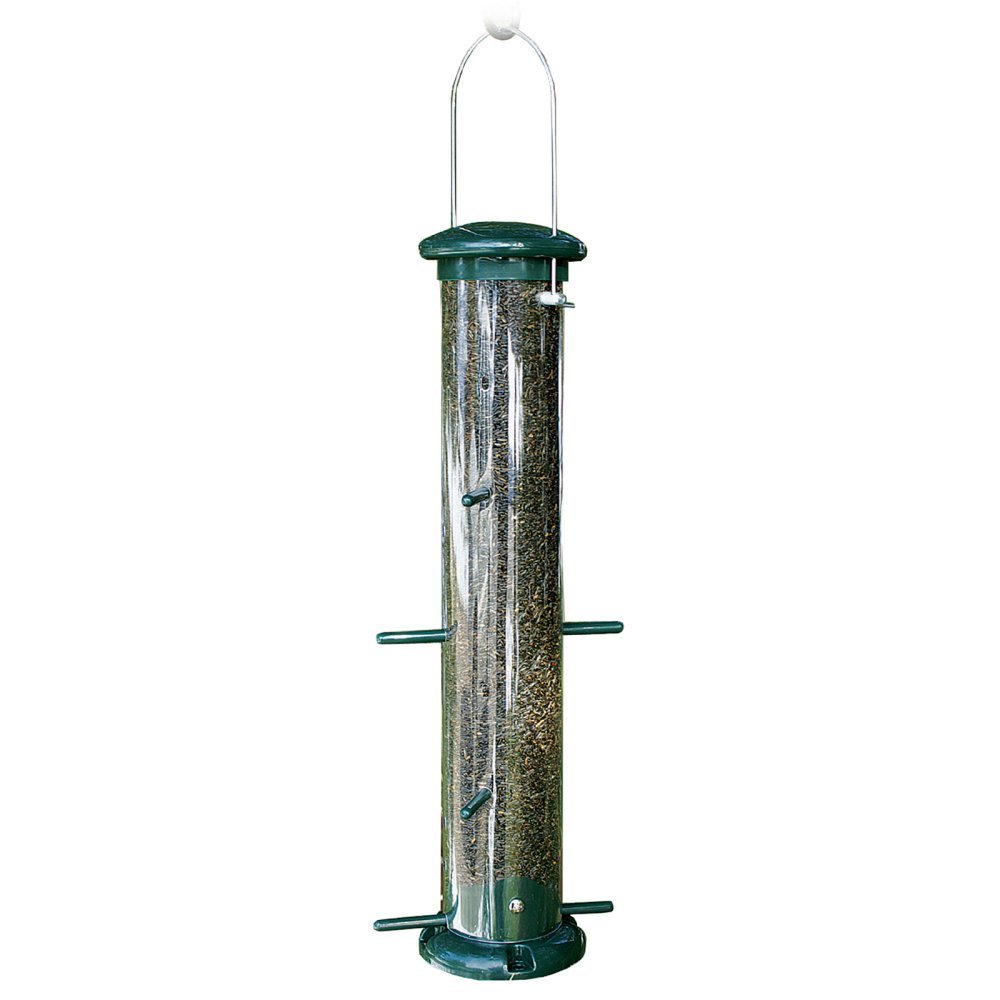 Woodlink NATUBE9 Audubon Plastic 8 Port Thistle Finch Feeder, Green, 15-Inch