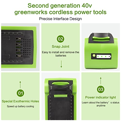 Fancy Buying Co. Lb40A010 Replacement For Greenworks 29472 29462 29482 29463 Battery, Compatible With Greenworks 40V G-Max Power Tools 29252 20202 22262 25312 25322 20642 22272 27062 21242 #TOP4