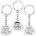 AIEX Teacher Appreciation Gifts Key Chain Heart Shaped Key Ring Set Message Keychain Halloween Thanksgiving Christmas Gift for Women Men(3 PCS)