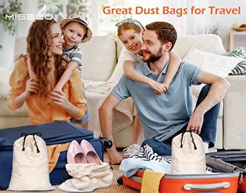 MISSLO Set of 3 Cotton Breathable Dust-proof Drawstring Storage Pouch Multi-functional Bag. Pack 3 S - Image 3