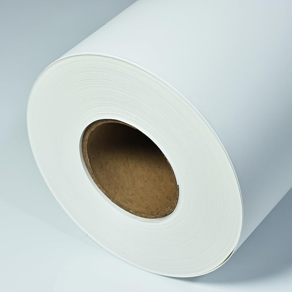 LITE FILM Premium Matte Synthetic Paper Roll, Non-Adhesive White Back Water-Resistant Polypropylene (PP) Film for Large Format Inkjet Printers, Fine Art & Photo Posters