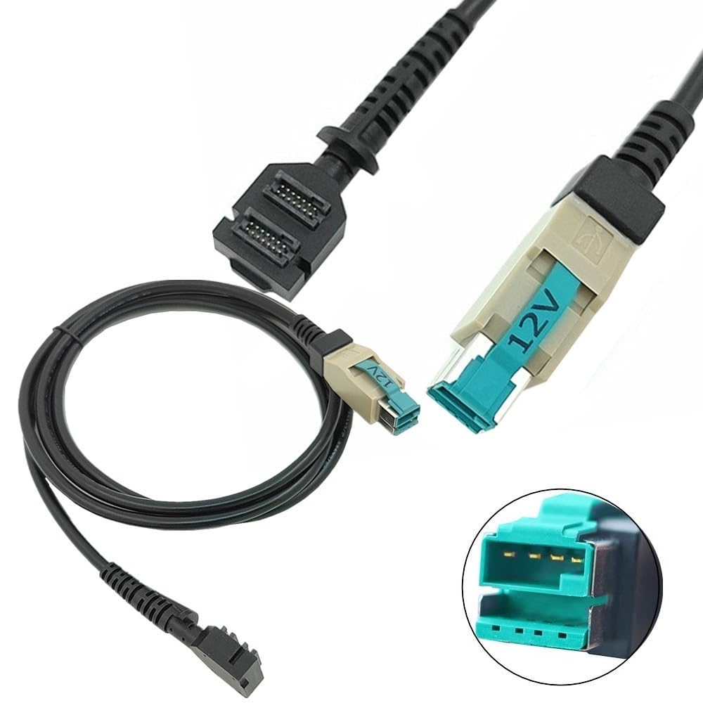 Cavo USB alimentato da 12 V a doppio IDC a 14 pin per Verifone VX810 VX820 VX805P, CBL-282-033-02-A, 2 m (6 piedi).