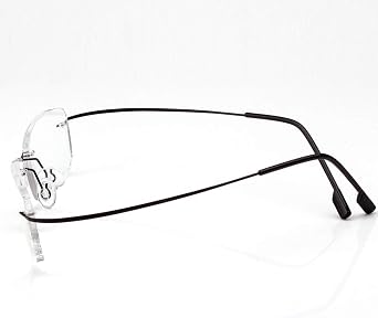 Poxas Memory Titanium Frameless Lightweight Reading Glasses Hingeless Flexibled Frames for Mens Womens