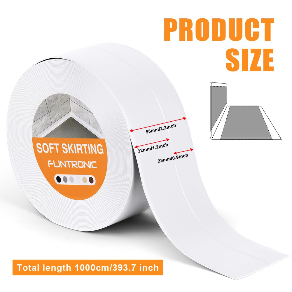 flintronic Bath Sealant Strip, 10m/32.8ft Self Adhesive Sealant Strip, Waterproof, Oilproof and Mildewproof Sealant Tape, Caulk Strip for Kitchen, Sink, Bathroom, Toilet, Wall Corner - Image 2