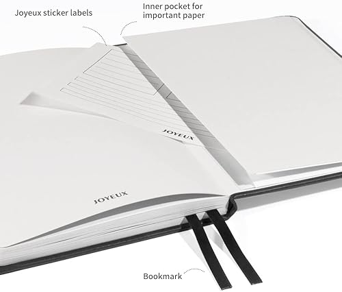 Miniatura 3 de JOYEUX Cuaderno en blanco, tamaño A5, 160 páginas, 3.53 ozm de grosor, cuaderno de bocetos de tapa dura para escribir, cuadernos de 5.7 x 8 pulgadas