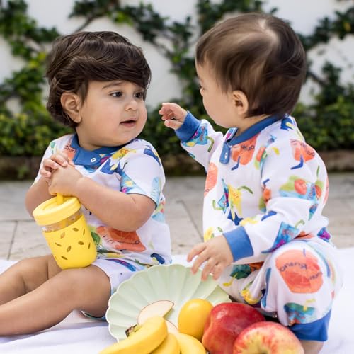Image of Burt's Bees Baby unisex-baby Sleep & Play, Organic One-piece Romper-jumpsuit Pj, Zip Front Footed Pajama