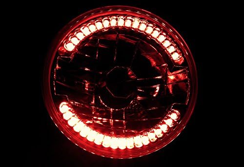 Miniatura 7 de HK5 6017 H6024 Reemplazo 7 "Ronda Cromada Carcasa Transparente Lente Sellada Haz Cromo Reflector LED Faro 2PCS (Ambar)