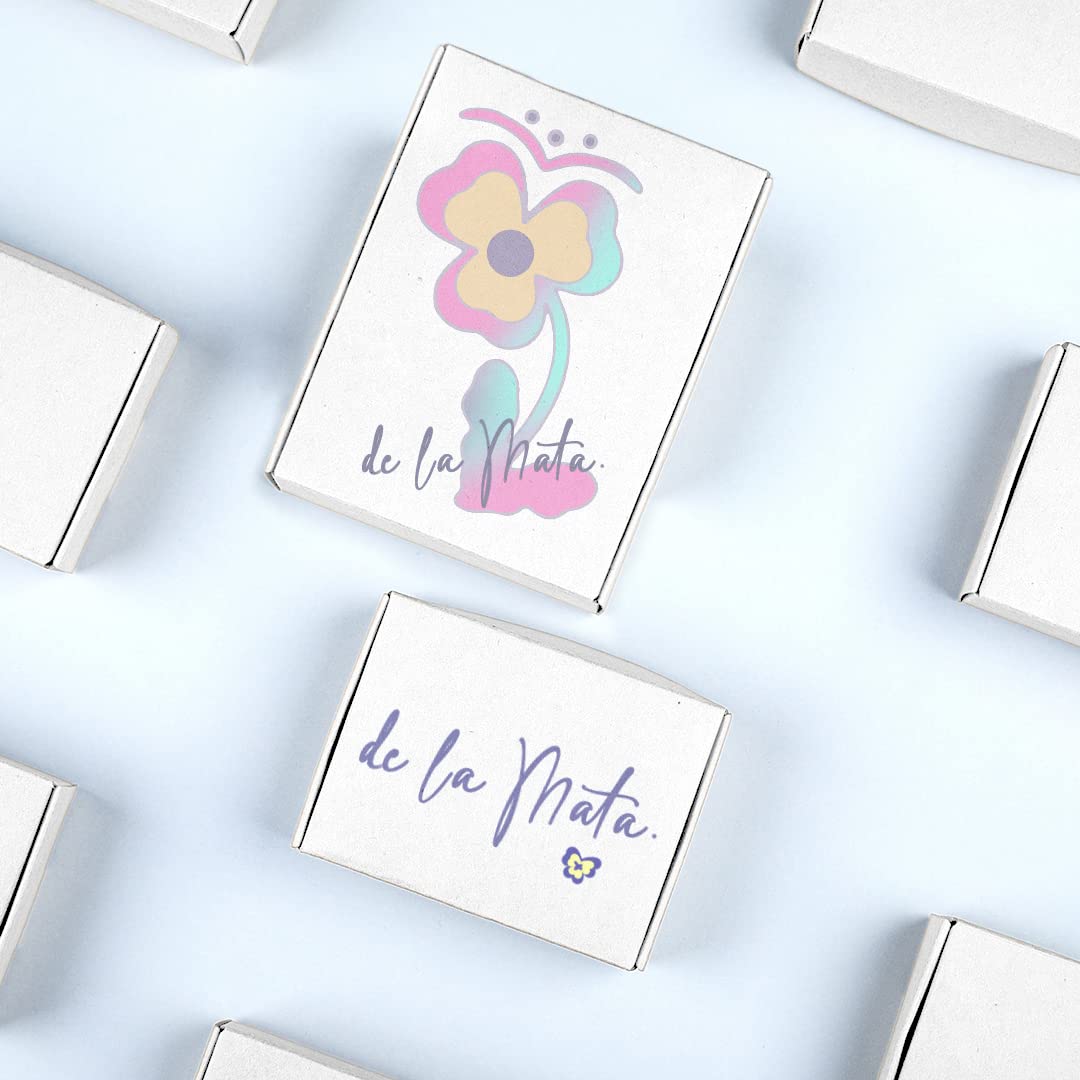 Pack 25 Cajas de Cartón Blanco Personalizadas – Logo o Frase en la Tapa - Fácil de Montar – La Mejor Forma de Enviar Productos o Presentar Regalos de Empresa, Navidad, Eventos, 16x15x8,5cm