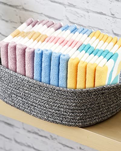 Striped Cotton Washcloths Small Towels Set, 12 Pack Bath Washcloths For Body And Face 13 X 13 Inches, Face Cloths For Washing Face, 3 Colors Wash Cloths Face Towels For Bathroom #TOP4