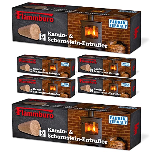 FLAMMBURO Lot de 3, 6 et 12 blocs à écrous, pour enlever la suie dans le feu et la chambre de combustion (lot de 6)