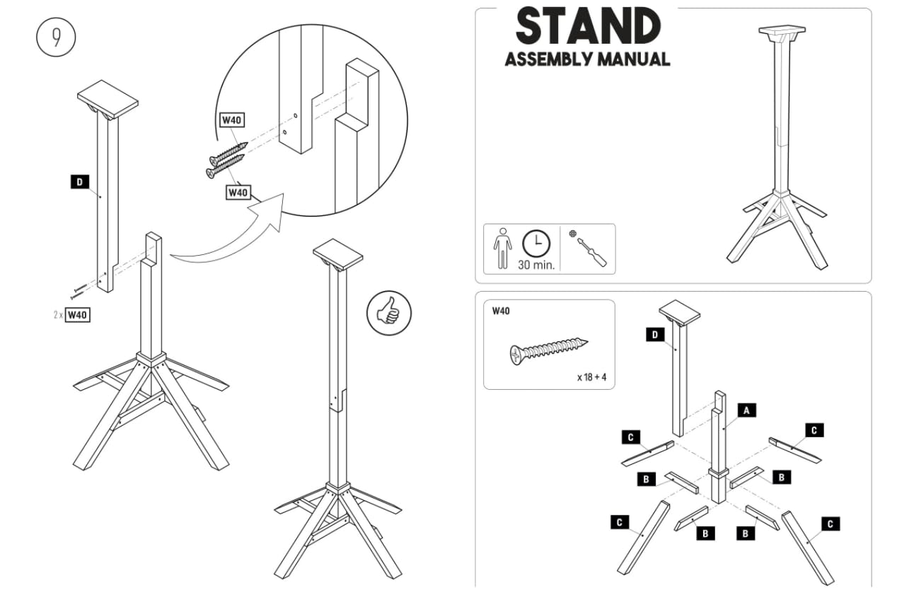 Mangiatoia per uccelli in legno di pino fatto a mano, resistente alle intemperie, 34 x 29 x 29 cm, per balcone, terrazza, giardino, casetta per uccelli per cinciine, fringuelli, passeri, prodotto
