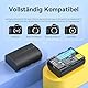 ENEGON LP-E6NH 20W Dual-Akku-Speicher-Schnellladegerät-Set (2X 3000mAh) kompatibel mit Canon EOS 5D, 6D,7D, 60D, 70D, 80D, 90D, XC10, XC15, R, R5, R6, R7, LCD-Anzeige