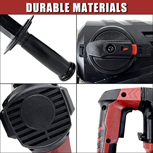 Rotary Hammer Drill 14.6 Amp, Jackchen 1-1/4'' Sds-Plus, 6J Electric Drill 1100Bpm/4700Rpm Hammer Drill, 3 Functions, Ideal For Concrete And Stones (Red) #TOP4