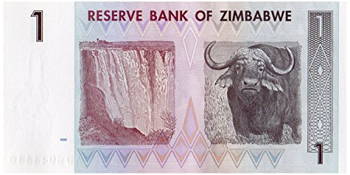 Zubehör für Sammler - 1 Dollar Stempelglanz -Banknote von der Zentralbank von Simbabwe / 2007 / UNC ausgestellt
