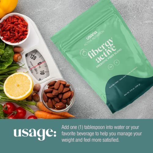 Usana Fibergy Active With Prebiotic Fiber For Gut Health – Non-Gmo – Gluten Free – Low Glycemic – 336 Grams - 28 Servings #TOP5