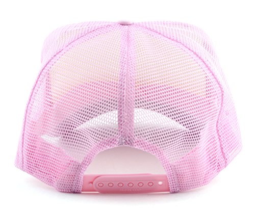 Image of NYFASHION101 Plain Mesh Trucker Hat - Breathable 6-Panel Daily Snapback Cap, Customizable Ideal for DIY Embroidery & Patches