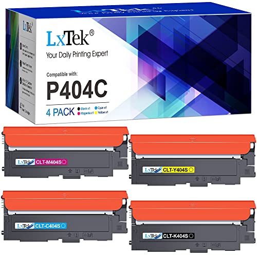 LxTek Compatible Cartouches de Toner Remplacement pour Samsung 404SCLT 404S CLT-P404S CLT-P404C pour Xpress SL C480 C480W C430 C430W C480FN C480FW (1 Noir/1 Cyan/1 Magenta/1 Jaune, 4-Pack)