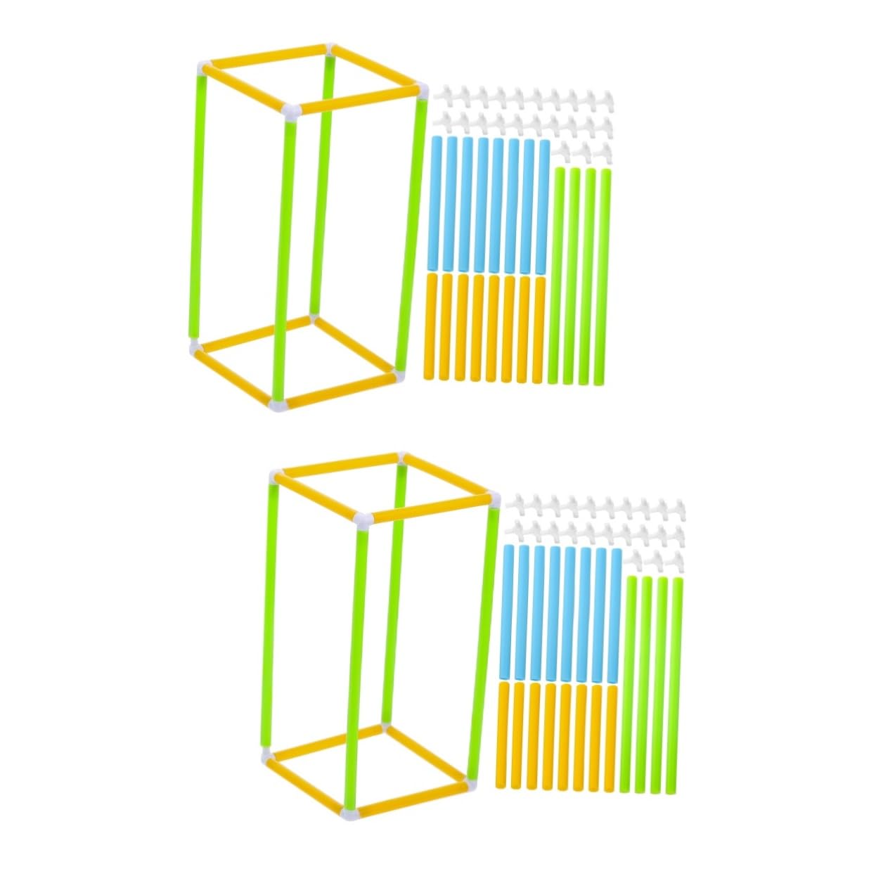 UPKOCH 2 Sets Geometry Model Learning Pipe Tube Toy Building Toys Straw Building Blocks Creative Straw Toys Straw Connector Toy Straw Connection Toy Straw Construction Toy Straws Plastic