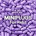 MiniPlugs - Earplugs for Kids, Skin-Safe Lab Tested Extra Small Ear Plugs for Kids, Children's Ear Plugs for Sleeping, Slim Fit Toddler Earplugs for Noise Reduction, Sensory, Child Concert Protection