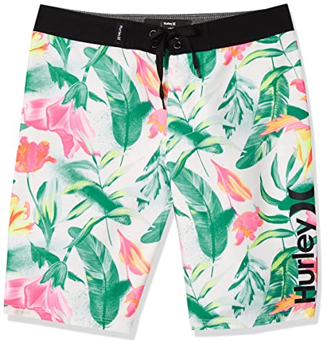 Hurley Boys' Printed Board Shorts, White Floral, 18 #TOP18