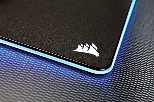 Corsair mm800 RGB Polaris Hard Surface Mousepad (15 Zone RGB Lighting, Low Friction Micro-Textured Surface, Built-In USB Pass-through Port, 400 mm x 340 mm x 35 mm) - Black