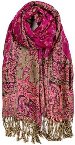 AUSEKALY Pashmina Feel Shawls Wraps for Women Rave Scarf Soft Sil...