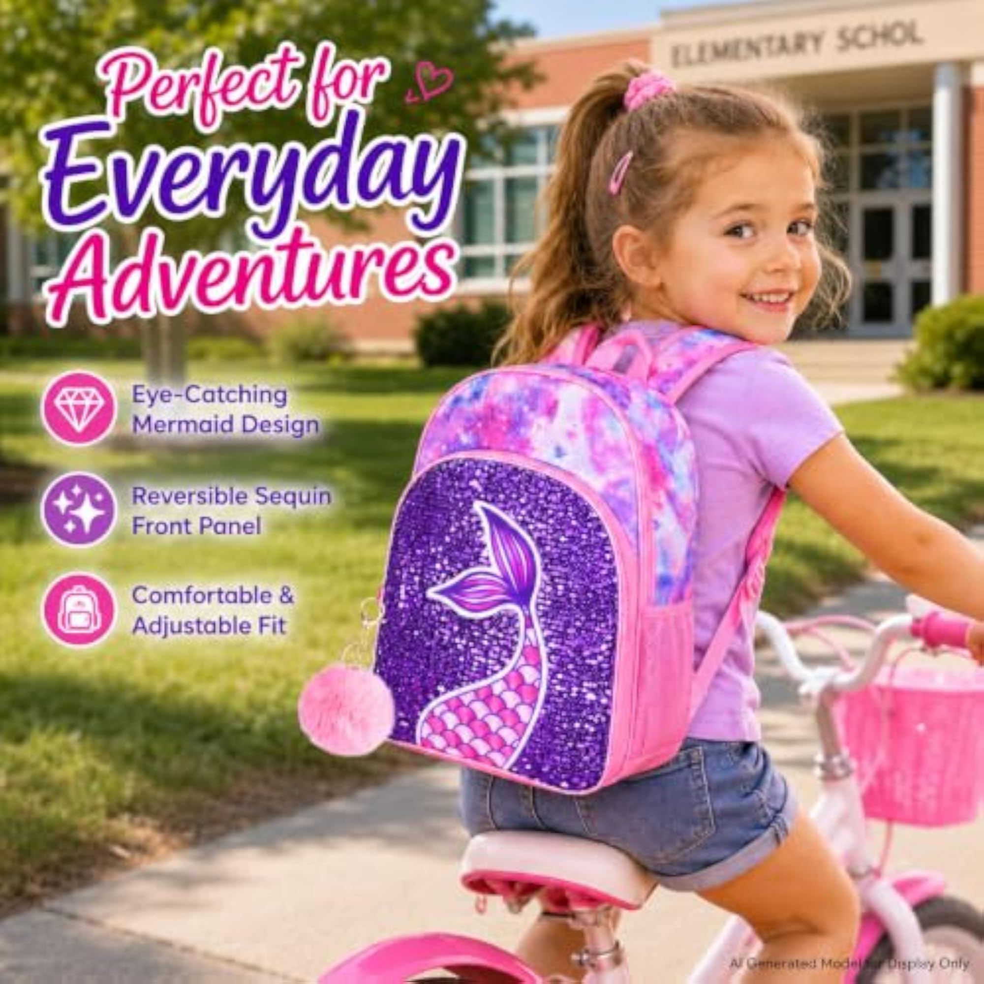Toddler Cartoon Animal School Backpack for Girls and Boys