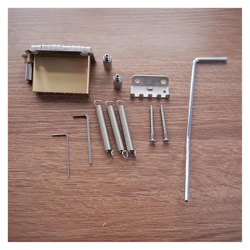 Puente para guitarra doble con base de latón y afinadores de acero miniatura 2