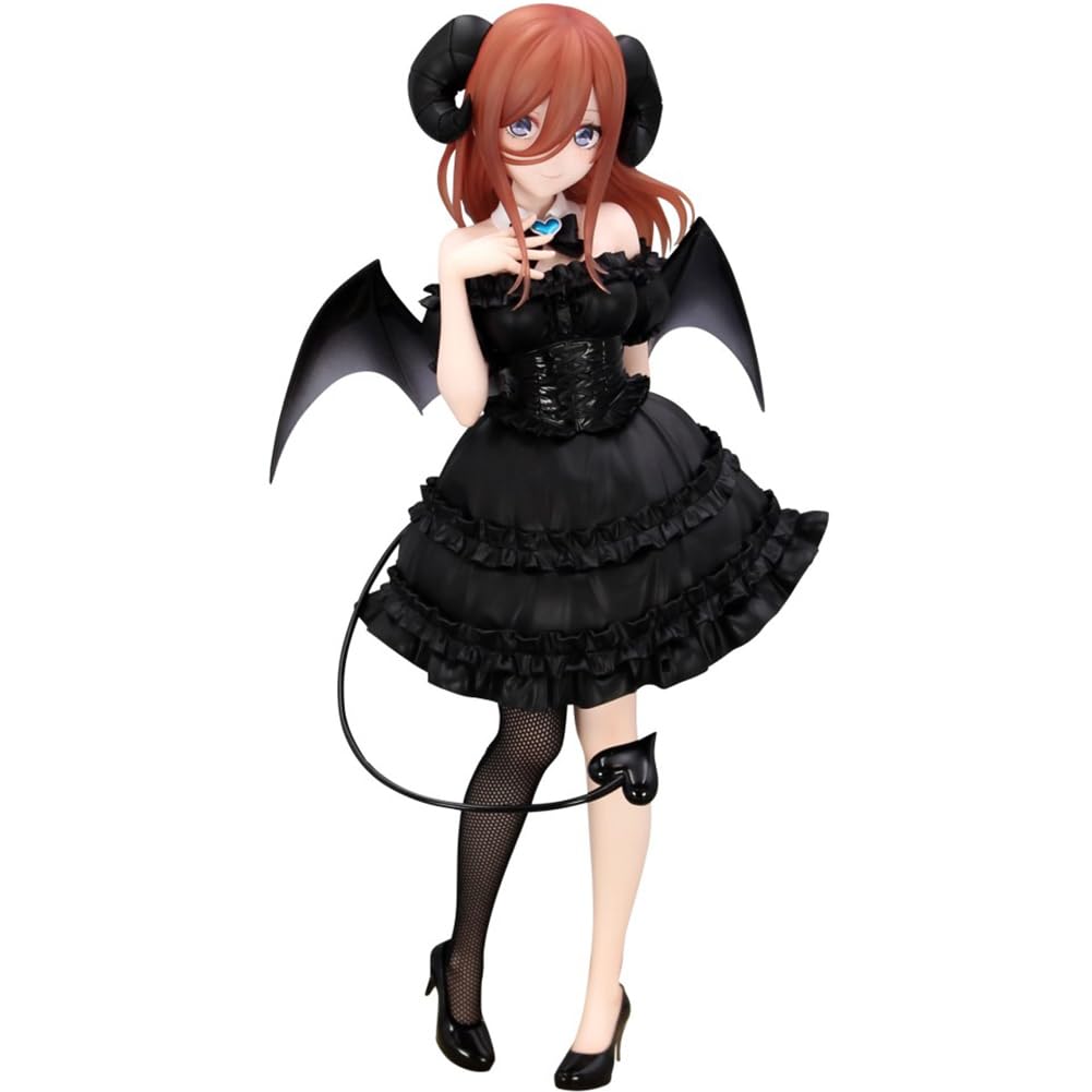 Figura de personaje de Nakano Miku de anime Nakano Miku, vestido negro, postura de pie, modelo de PVC, 25 cm, figura de acción de Nakano Miku, decoración de escritorio