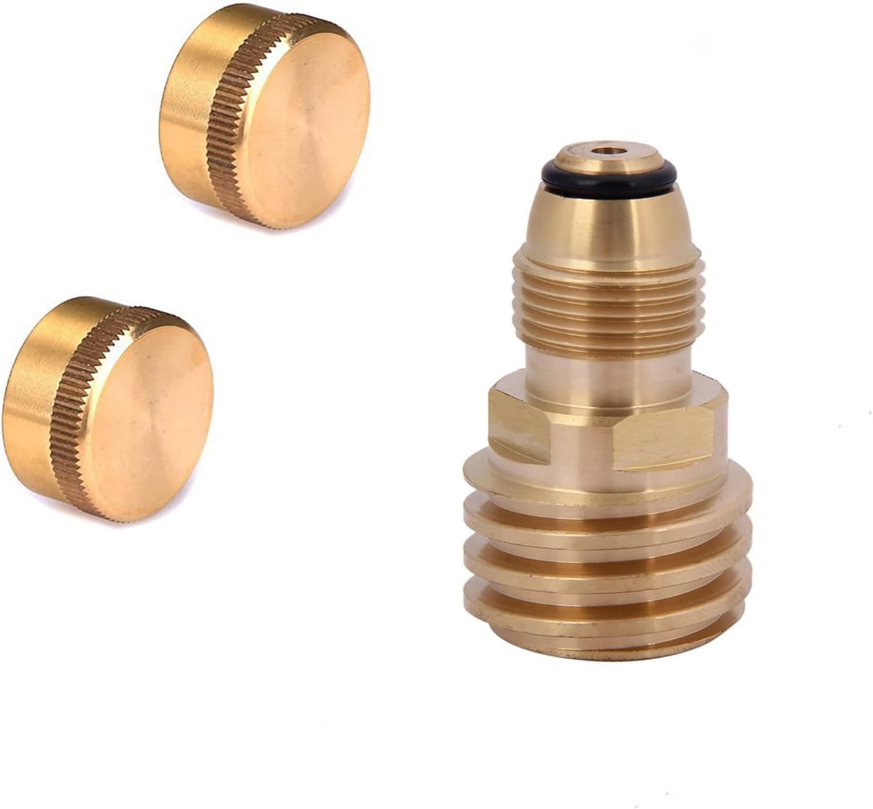 Chironal 1Pcs Brass Propane Tank Adapters Converts LP Tank